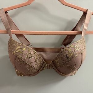 Victoria's Secret Very Sexy Gold and Blush Lace Bra